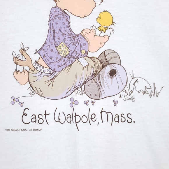 Vintage 80s Precious Moments I Believe in Miracles Screen Stars T-shirt - Picture 4 of 15